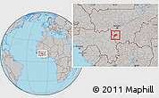 Gray Location Map of Kangare