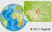 Physical Location Map of Kangare, highlighted parent region