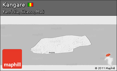 Gray Panoramic Map of Kangare, single color outside