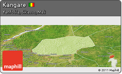 Physical Panoramic Map of Kangare, satellite outside