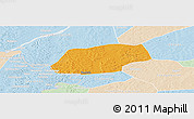 Political Panoramic Map of Kangare, lighten
