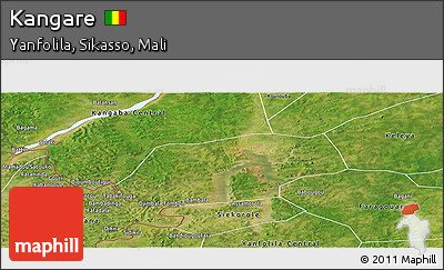 Satellite Panoramic Map of Kangare