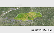 Satellite Panoramic Map of Kangare, semi-desaturated