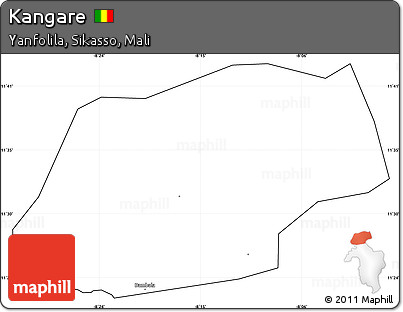 Blank Simple Map of Kangare, cropped outside
