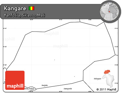 Blank Simple Map of Kangare