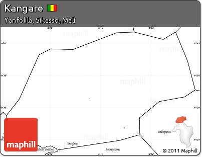 Blank Simple Map of Kangare