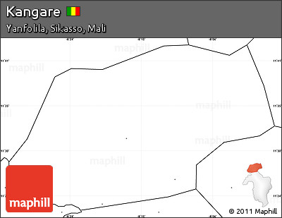 Blank Simple Map of Kangare, no labels