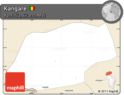 Classic Style Simple Map of Kangare