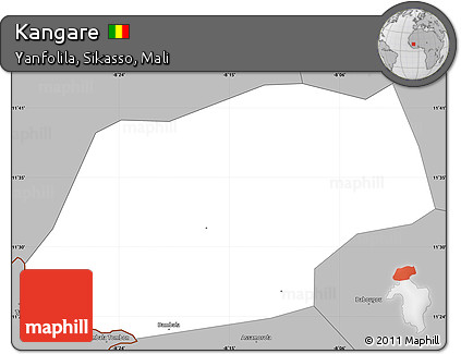Gray Simple Map of Kangare