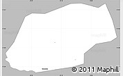 Gray Simple Map of Kangare, single color outside