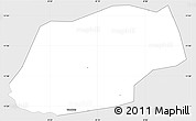 Silver Style Simple Map of Kangare, single color outside