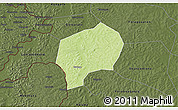 Physical 3D Map of Yanfolila-Central, darken