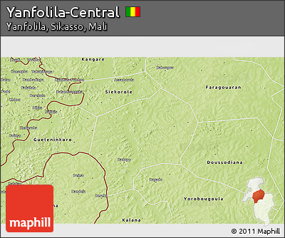 Physical 3D Map of Yanfolila-Central