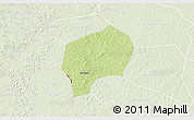 Physical 3D Map of Yanfolila-Central, lighten