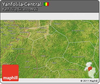 Satellite 3D Map of Yanfolila-Central