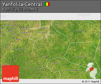 Satellite 3D Map of Yanfolila-Central