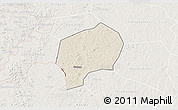 Shaded Relief 3D Map of Yanfolila-Central, lighten