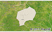 Shaded Relief 3D Map of Yanfolila-Central, satellite outside