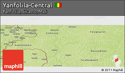 Physical Panoramic Map of Yanfolila-Central