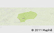 Physical Panoramic Map of Yanfolila-Central, lighten