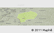 Physical Panoramic Map of Yanfolila-Central, semi-desaturated