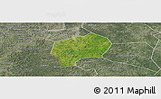 Satellite Panoramic Map of Yanfolila-Central, semi-desaturated