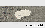 Shaded Relief Panoramic Map of Yanfolila-Central, darken