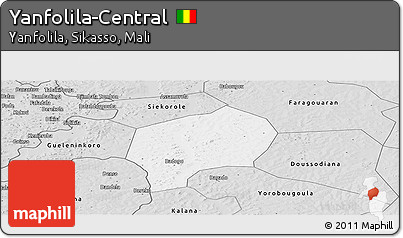 Silver Style Panoramic Map of Yanfolila-Central