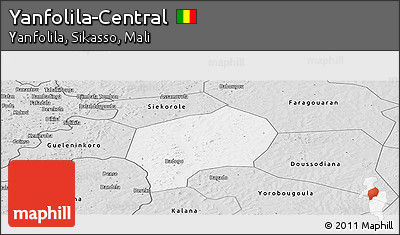 Silver Style Panoramic Map of Yanfolila-Central