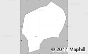 Gray Simple Map of Yanfolila-Central, single color outside