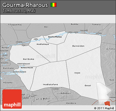 Gray 3D Map of Gourma-Rharous