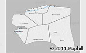 Gray 3D Map of Gourma-Rharous, single color outside
