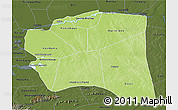 Physical 3D Map of Gourma-Rharous, darken