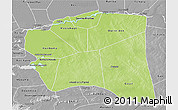 Physical 3D Map of Gourma-Rharous, desaturated