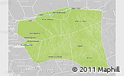 Physical 3D Map of Gourma-Rharous, lighten, desaturated