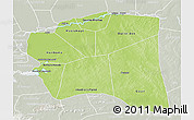 Physical 3D Map of Gourma-Rharous, lighten, semi-desaturated