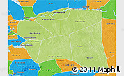 Physical 3D Map of Gourma-Rharous, political outside
