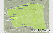 Physical 3D Map of Gourma-Rharous, semi-desaturated