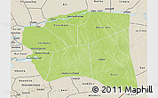 Physical 3D Map of Gourma-Rharous, shaded relief outside