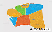 Political 3D Map of Gourma-Rharous, cropped outside