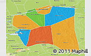 Political 3D Map of Gourma-Rharous, physical outside