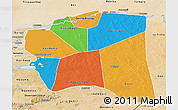 Political 3D Map of Gourma-Rharous, satellite outside