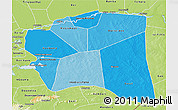 Political Shades 3D Map of Gourma-Rharous, physical outside