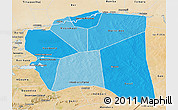 Political Shades 3D Map of Gourma-Rharous, satellite outside
