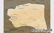 Satellite 3D Map of Gourma-Rharous, darken