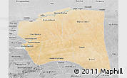 Satellite 3D Map of Gourma-Rharous, desaturated