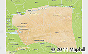 Satellite 3D Map of Gourma-Rharous, physical outside