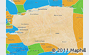 Satellite 3D Map of Gourma-Rharous, political outside