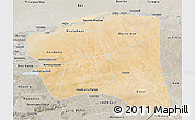 Satellite 3D Map of Gourma-Rharous, semi-desaturated