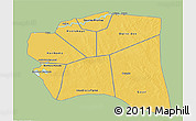 Savanna Style 3D Map of Gourma-Rharous, single color outside